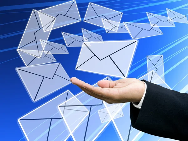 Enviar correo electrónico, concepto de tecnología de Internet — Foto de Stock