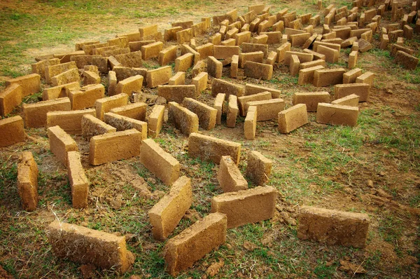 Mattone di argilla per costruire la casa di argilla — Foto Stock