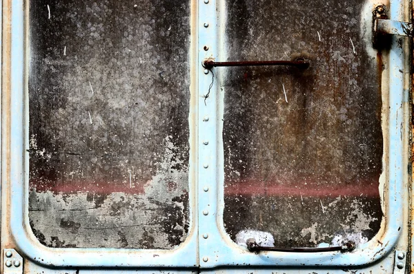 Old grunge wall on train — Stock Photo, Image