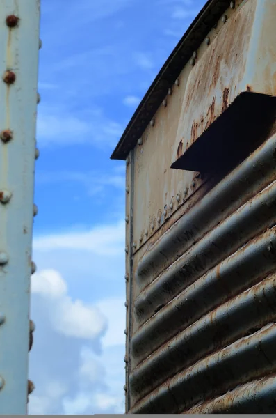 Staré kočáry vlak kontejner — Stock fotografie