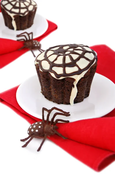 Díszített Halloween Cupcake — Stock Fotó