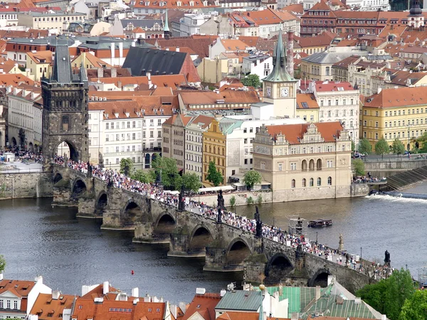 Charles bridge of Prague from above — Stock Photo, Image