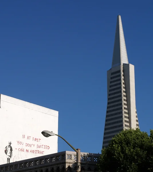 Stree arte de Banksy en San Francisco — Foto de Stock