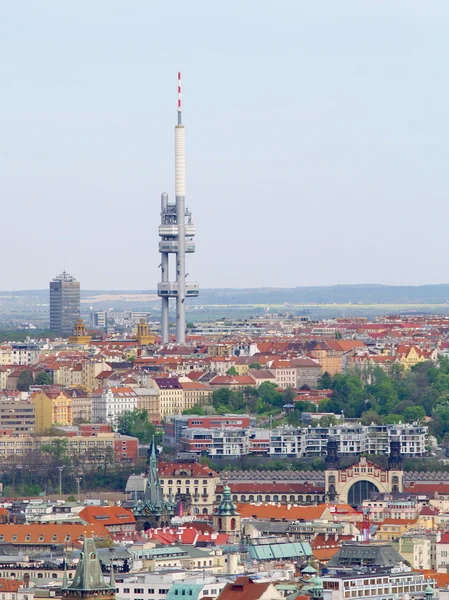 City of Prague from above with th TV tower — Stock Photo, Image