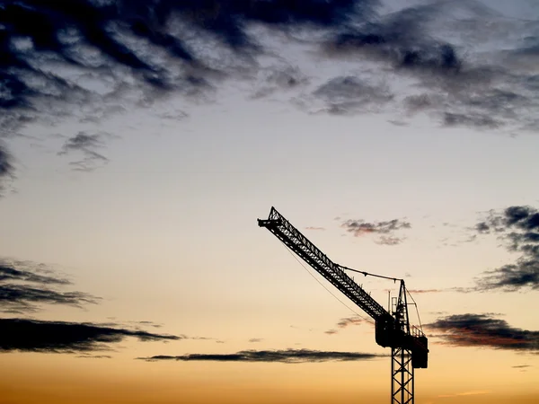 Crane at dusk — Stock Photo, Image