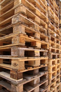 Stacked Euro pallets clipart