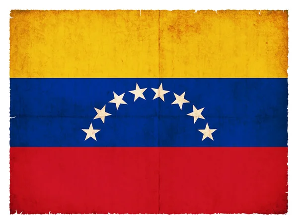 Grunge flag of Venezuela — стокове фото