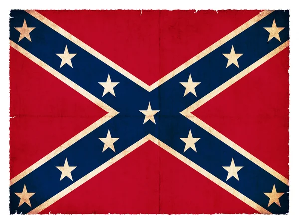 Гранж-флаг Конфедерации — стоковое фото