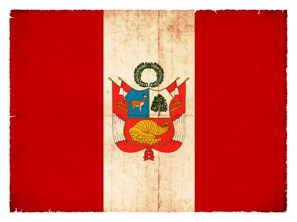 Grunge vlag van Peru — Stockfoto