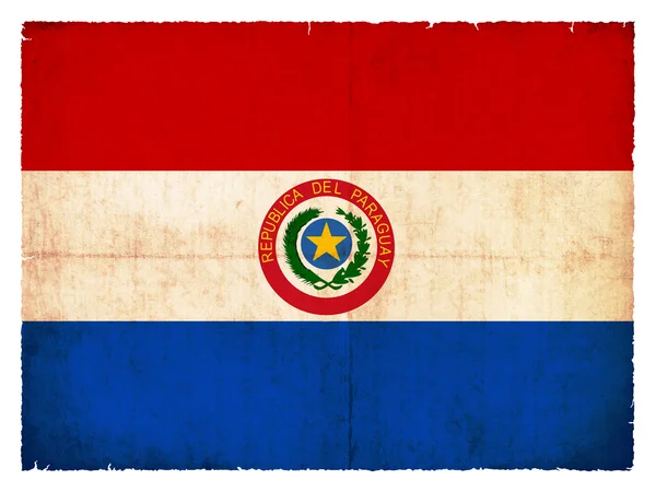 巴拉圭的 grunge 旗子 — 图库照片