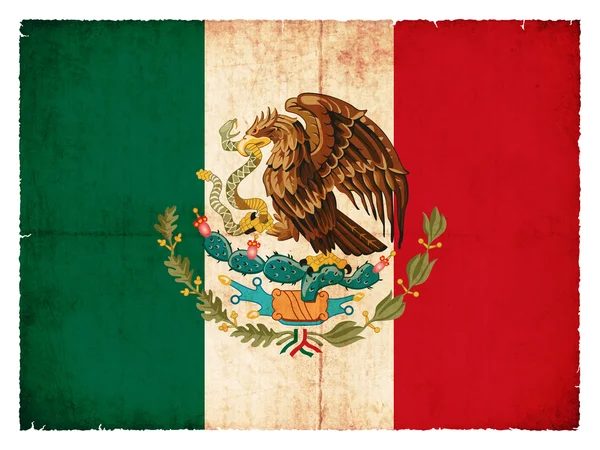 Гранжевий прапор мексики — стокове фото