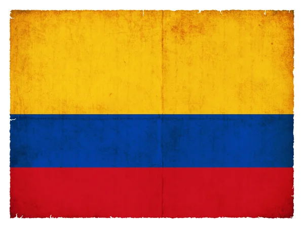 Grunge Flagge von Kolumbien — Stockfoto