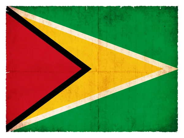 Bandeira Grunge de Guyana — Fotografia de Stock