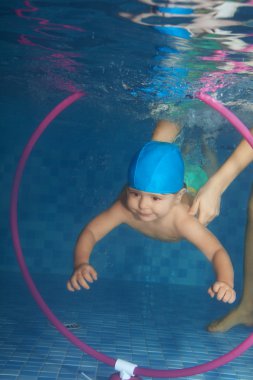 Diving toddler clipart