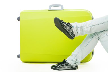 çantası ve yolcu bacak
