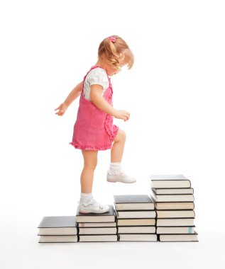 Walk up the educational steps clipart
