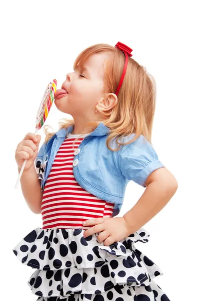 Tar nöjet att lollipop — Stockfoto