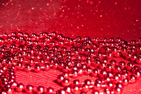 Rote Perlen Hintergrund — Stockfoto