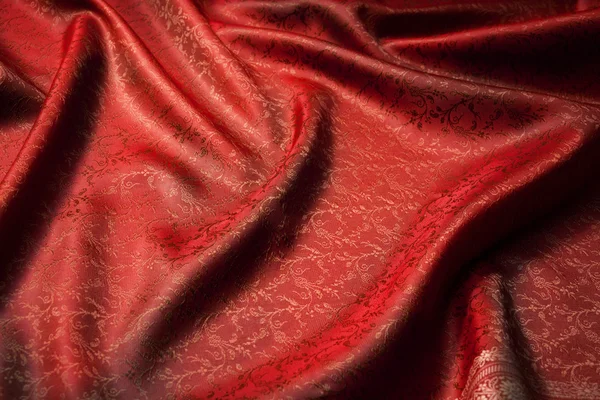 Red beautiful fabric background — Stock Photo, Image