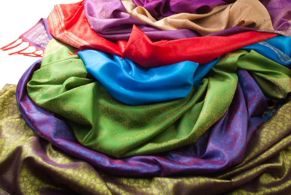 Pile of fabrics — Stock Photo, Image