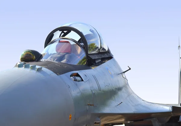 ジェット戦闘機スホーイ su 30mkm コックピット — ストック写真
