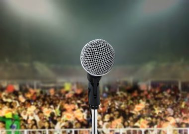 Microphone in live concert clipart
