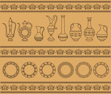 Jugs and piattis clipart