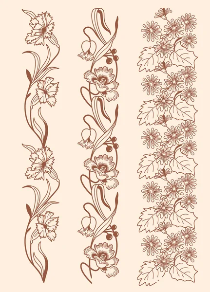 Patrón decorativo floral — Vector de stock