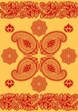 Indian red ornament clipart