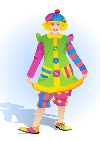 stock vector Lady clown