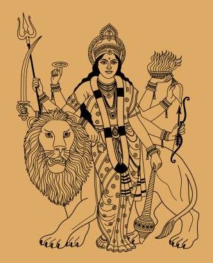 Indian goddess clipart