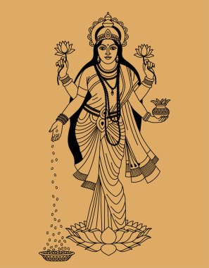 Hindu goddess clipart