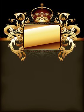 Ornate golden frame clipart