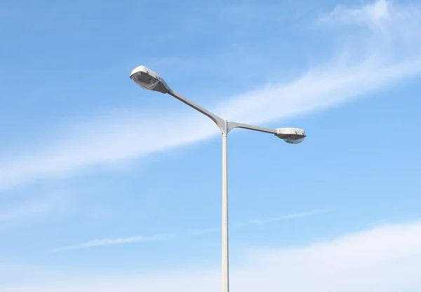 Straat lamp achtergrond in lucht Rechtenvrije Stockfoto's
