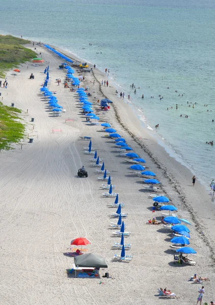 Aerial View of a Beach on Key Biscayne — Stock Photo, Image