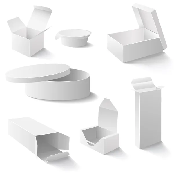 Sada bílých čtverečků — Stockový vektor