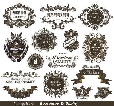 Vintage Styled Premium Quality and Satisfaction Guarantee Label.