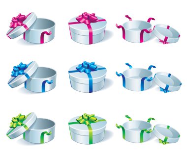 Set of gift boxes. clipart