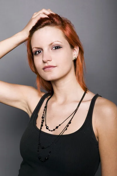Hermosa mujer de pelo rojo pinup —  Fotos de Stock