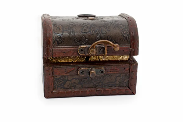 Treasure chest (toy) isolated on white — Stock Photo, Image