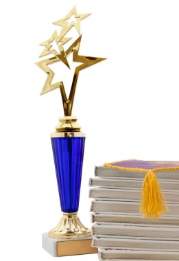 School award and books clipart