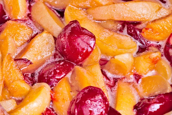 stock image Cooking jam from apricots and plums