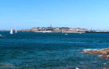View of Saint-Malo from the Dinard clipart