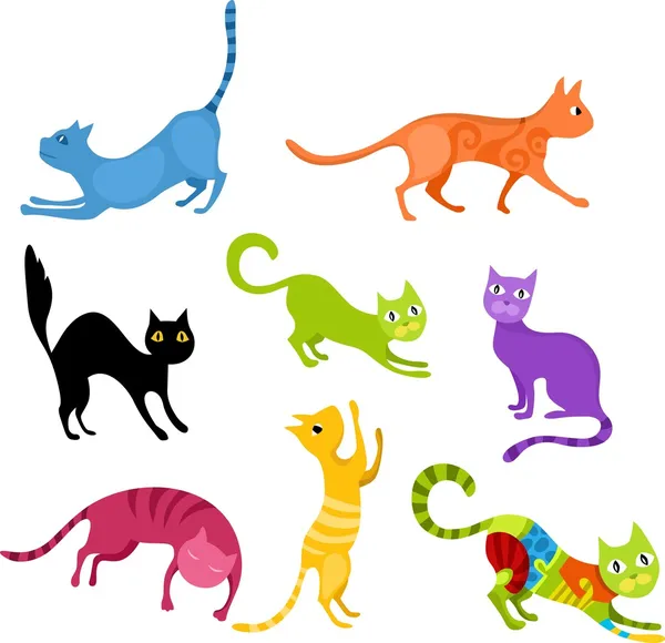 Set di gatti — Vettoriale Stock