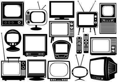 Tv set collage clipart