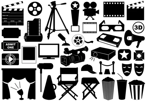 Movie related elements — Stock Vector