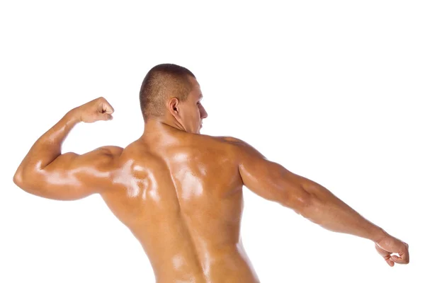 Gespierd mannelijk model bodybuilder — Stockfoto