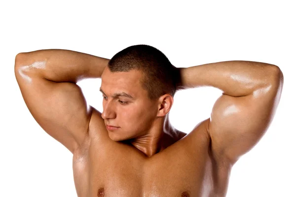 Muscoloso modello maschile bodybuilder — Foto Stock