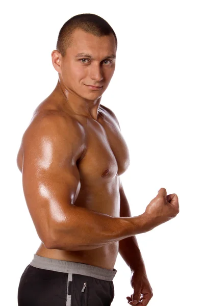 Gespierd mannelijk model bodybuilder — Stockfoto