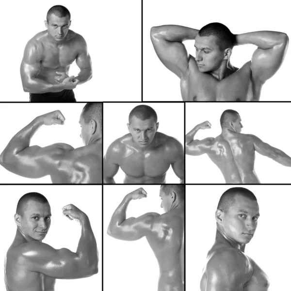 Musculado modelo masculino fisiculturista — Fotografia de Stock